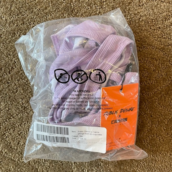 Public Desire x CARMS Bikini top ribbed lavender - Picture 4 of 11